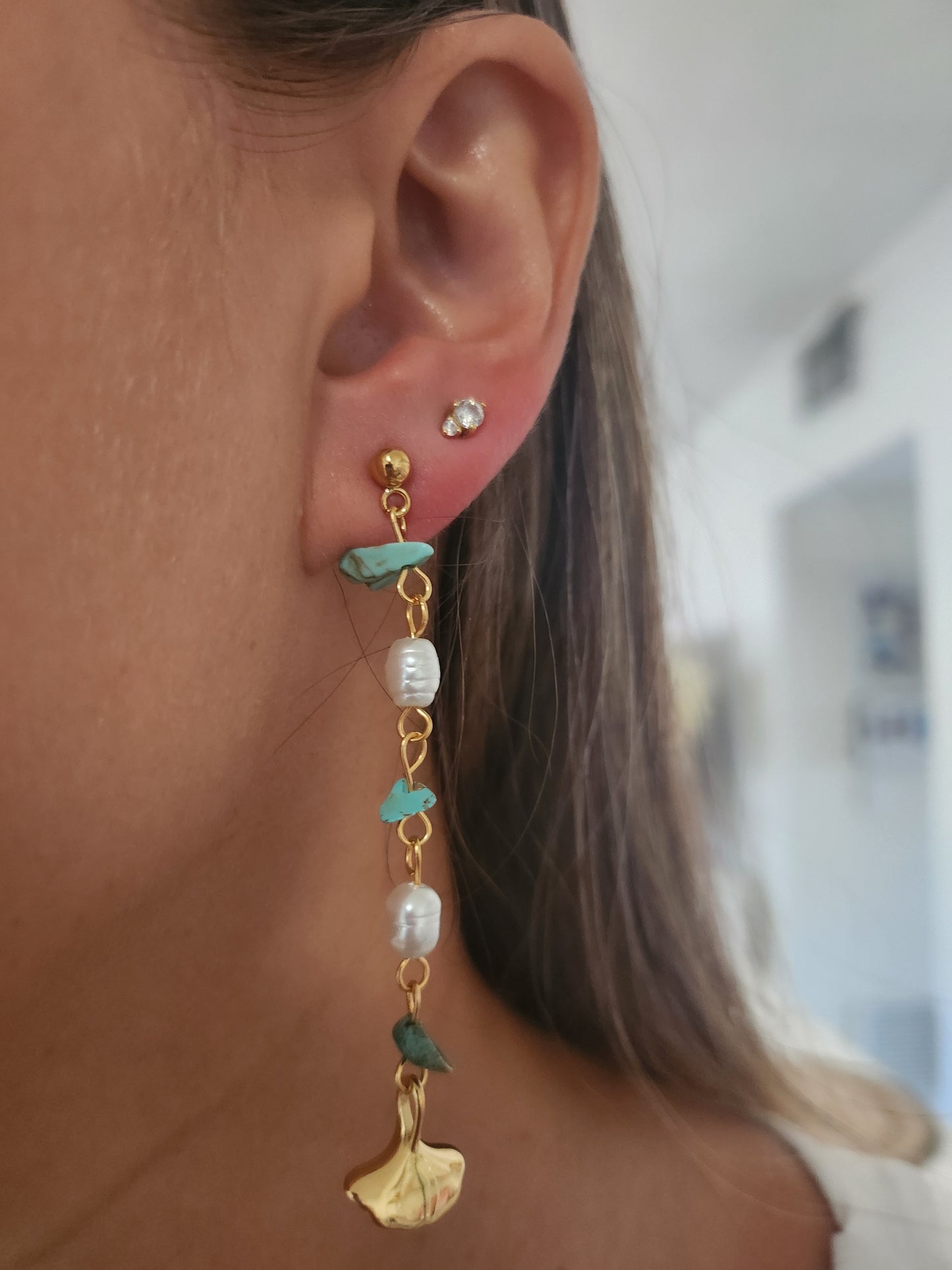 Sea Shell Turquoise Earrings