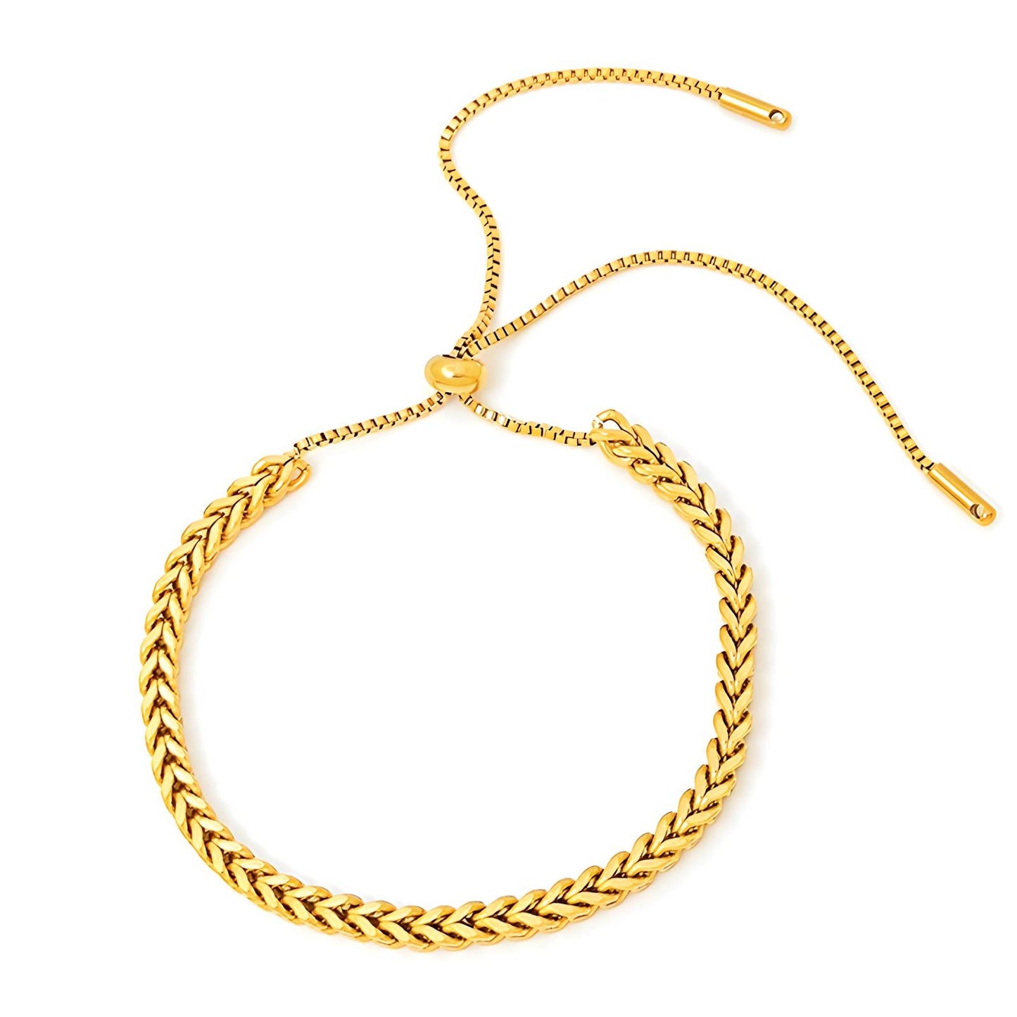 Allure - 18K Gold Plated Stainless Steel Adjustable Bracelet