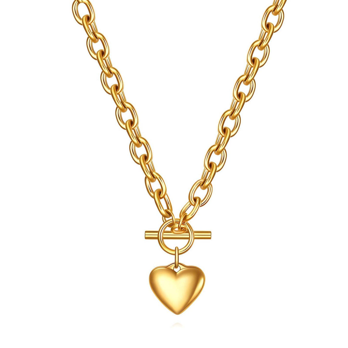 Allure - 18K Gold Plated Stainless Steel Heart Necklace