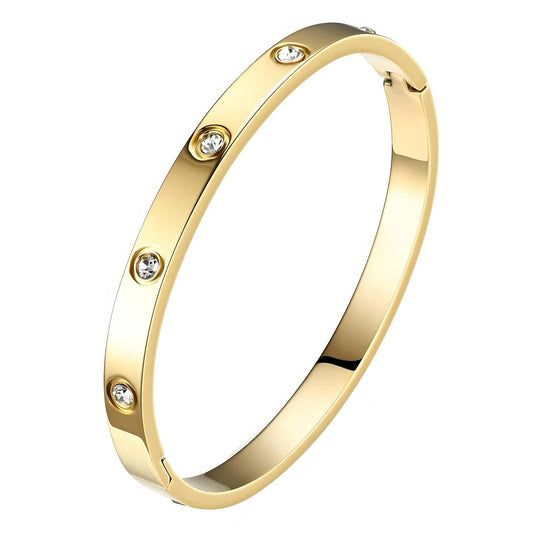 Allure - 18K Gold Plated Stainless Steel CZ Bracelet