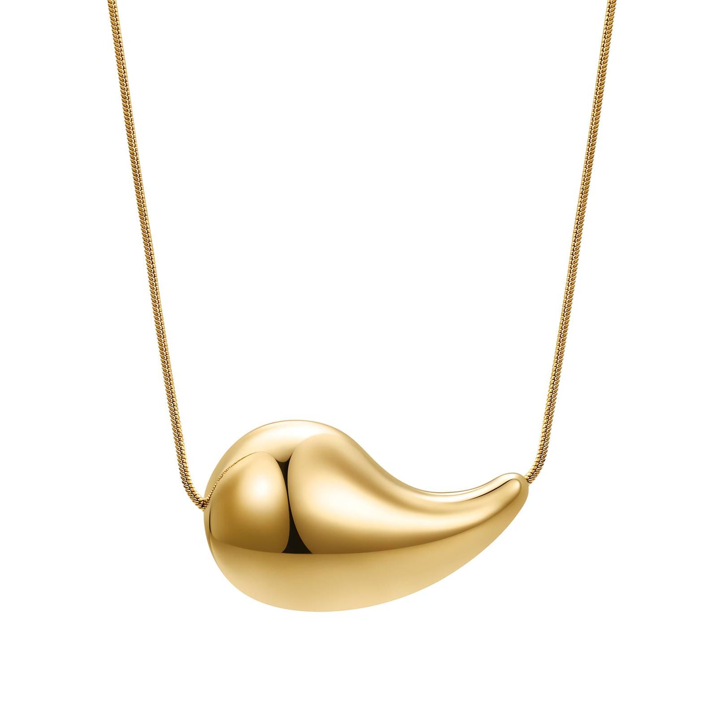 Allure - 18K Gold Plated Stainless Steel Gold Tear Drop Necklace