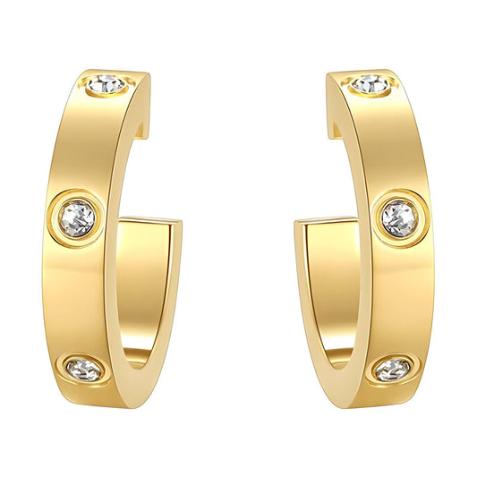 Allure - 18K Gold Plated Stainless Steel Earrings