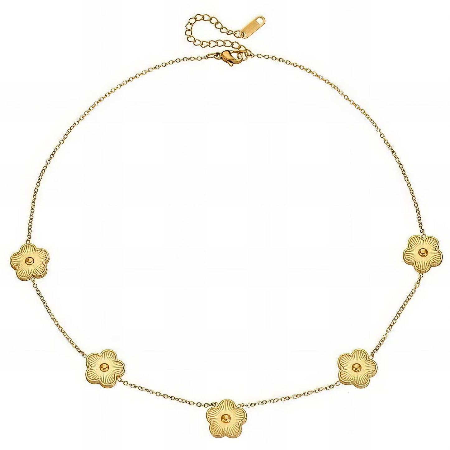 Allure - 18K Gold Plated Stainless Steel Flower Necklace