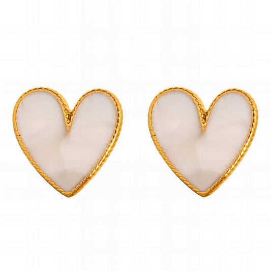 Allure - 18K Gold Plated Stainless Steel Love Earrings