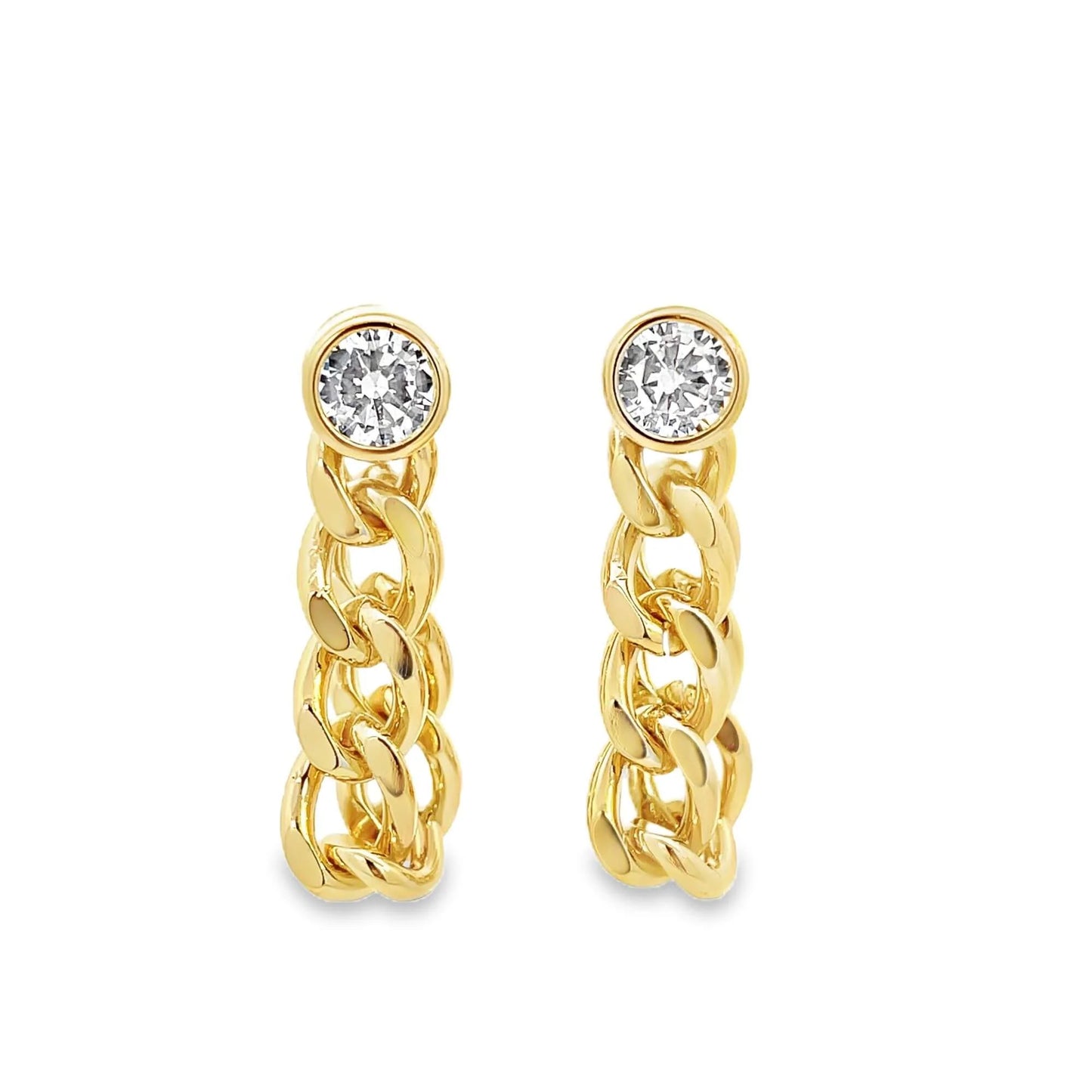 Cuban Earrings - 18k Gold Filled