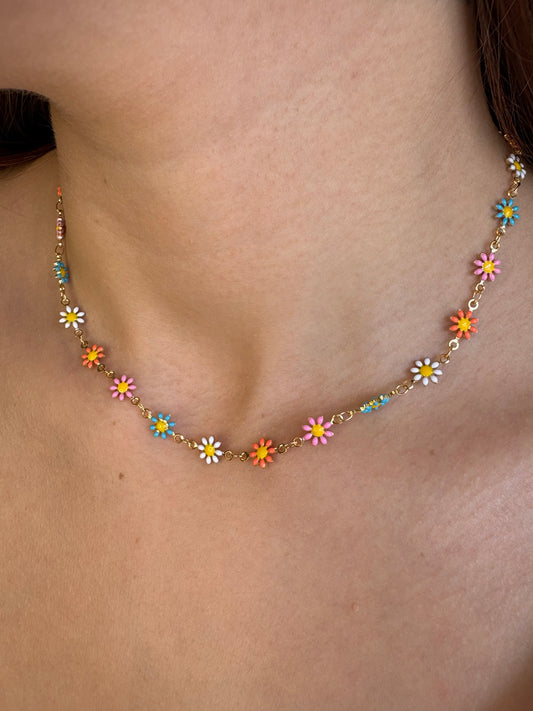 Floral Spark Necklace - 18k Gold Filled