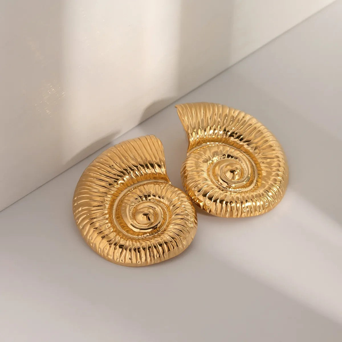 Spiral Gold Earrings