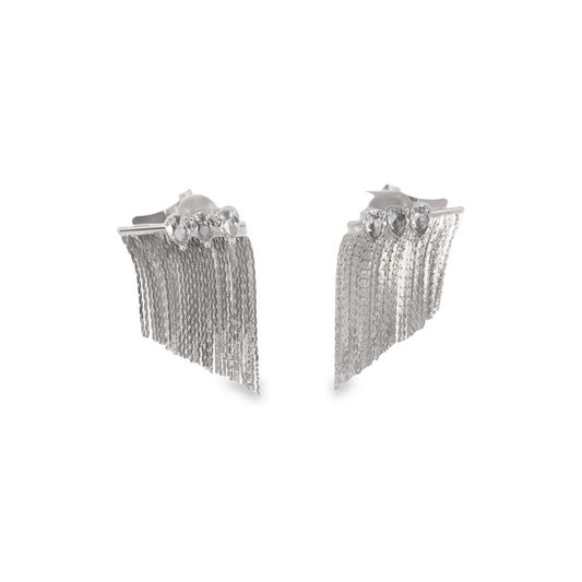 Tassel Earrings - Rhodium Filled