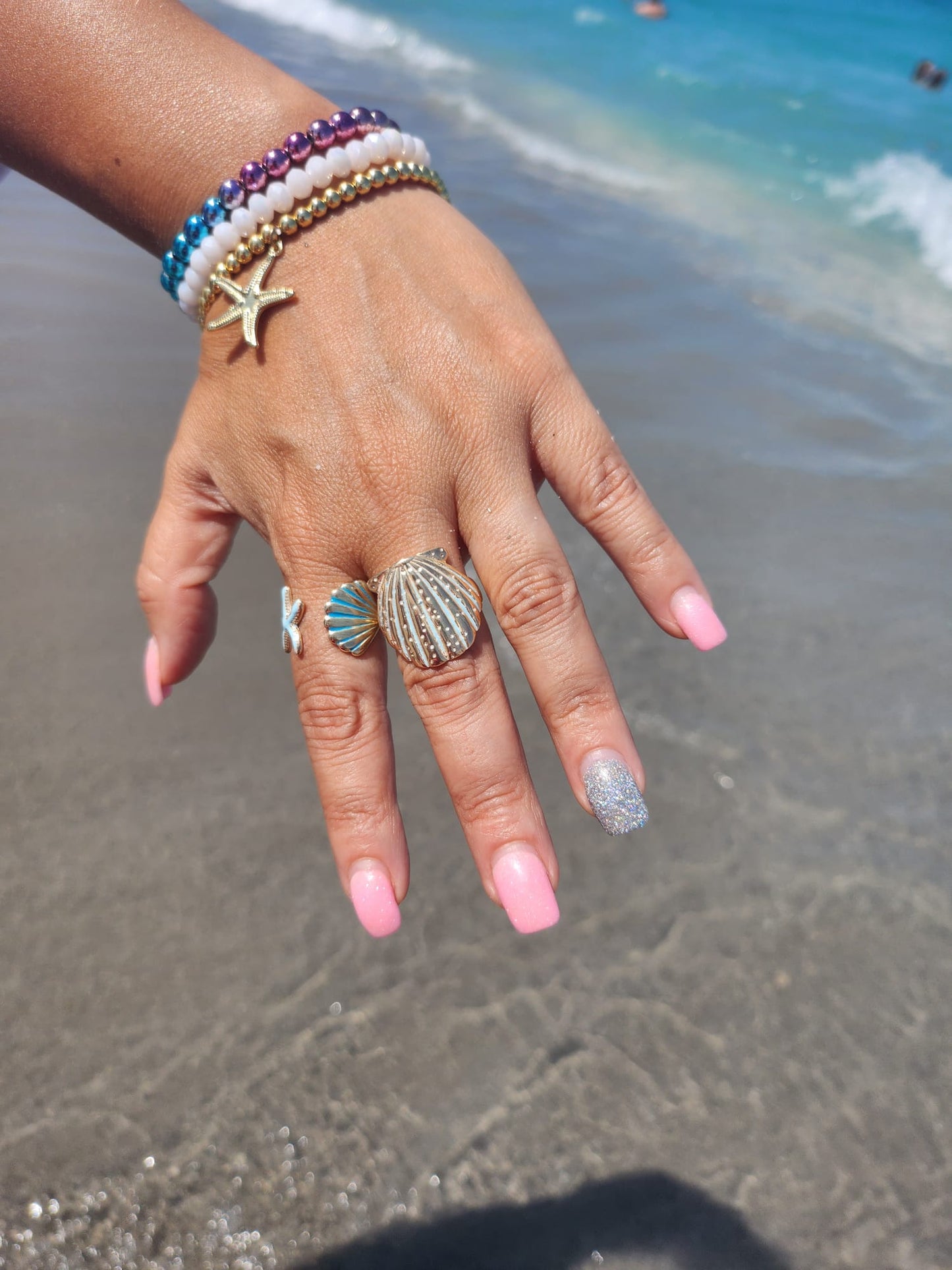 Shell Blue Ring