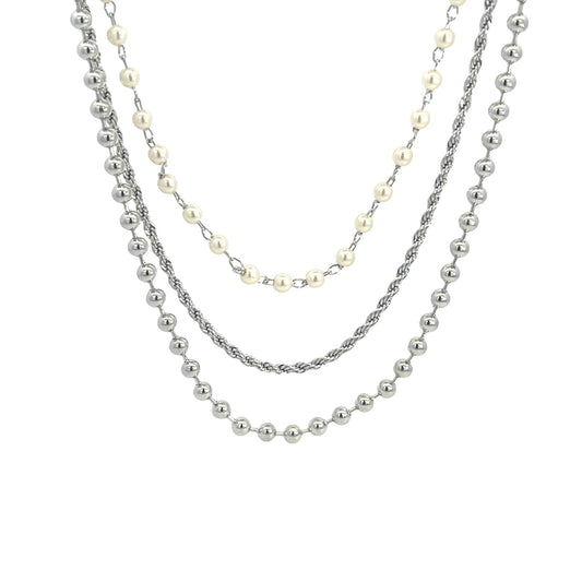 Pure Elegance Necklace - Rhodium Filled